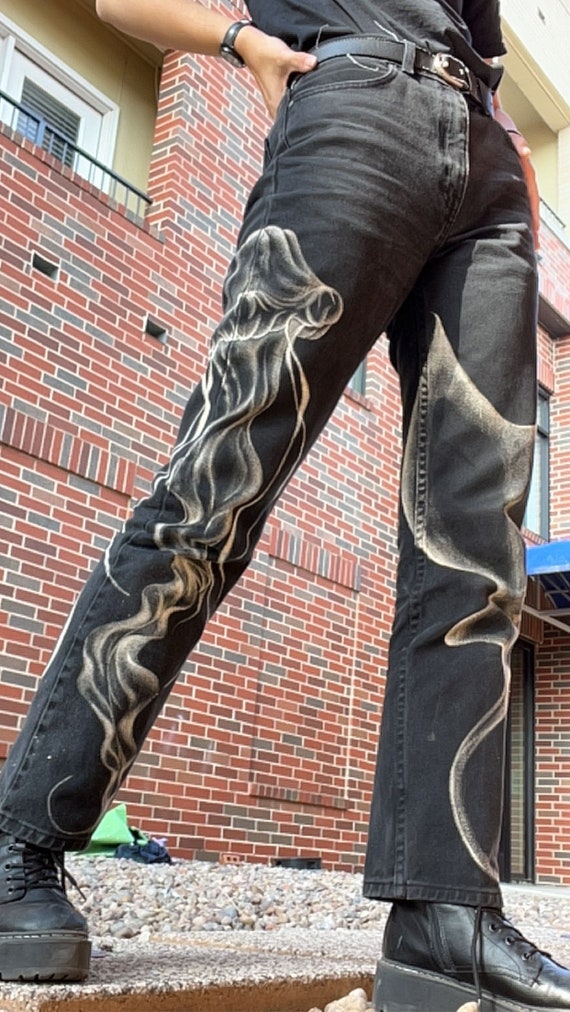 Custom Bleach Painted Pants - Etsy