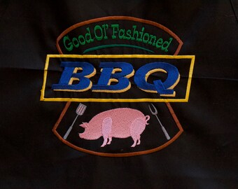 Haftowany fartuch kuchenny Cottage, spersonalizowany fartuch kuchenny, prezent dla babci, zestaw ściereczek kuchennych, wesołych świąt