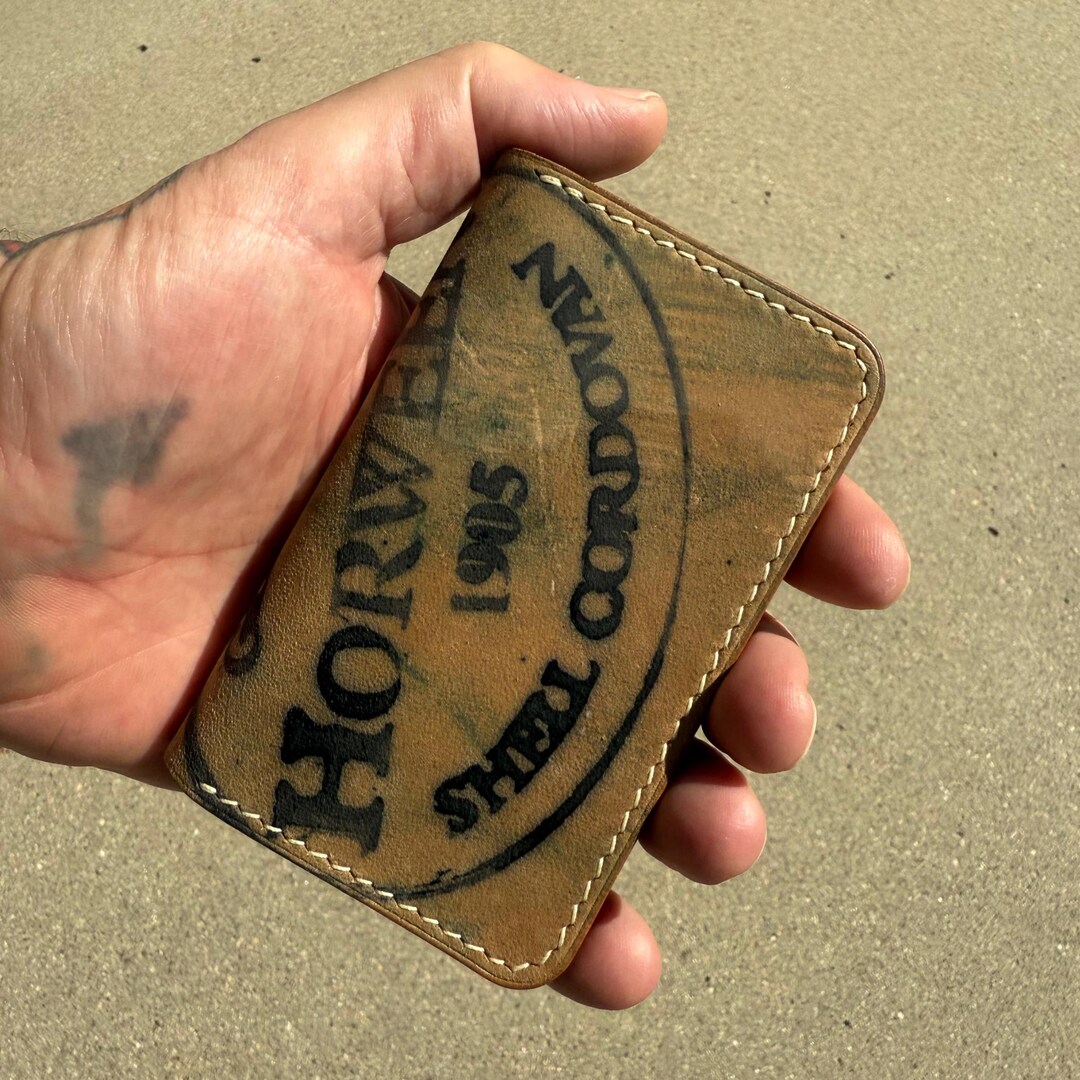 小物 CORONADO LEATHER HORWEEN SHELL CORDOVAN Shell Cordovan Folio No.218 (LE Marbled)