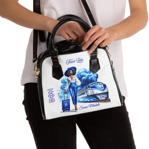 Personalized Zeta Phi Beta Sorority Shoulder Handbag l Zeta Accessory l ZPB Gifts l Crossbody Bag