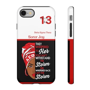 Customized Delta Sigma Theta Phone Case, DST Sorority Gift, Sisterhood Gift, iPhone & Samsung Galaxy Tough Cases