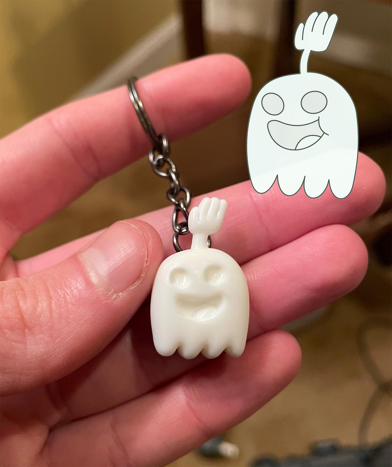 Hi Five Ghost Keychain (regular Show) - Etsy