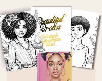 Beautiful Brown Coloring & Affirmations Book