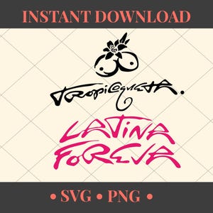 Tropicoqueta Latina Foreva-bundel | Latina Foreva SVG | Tropicoqueta-SVG | Karol G Tropicoqueta | Karol G Latina Foreva | PnG-svg
