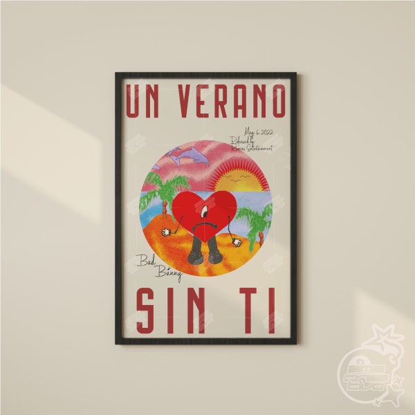 Un Verano Sin Ti poster, Bad Bunny Poster, Bad Bunny album Poster, Bad Bunny decor, Bad Bunny Gift, Un Verano Sin Ti, Bad Bunny dorm decor