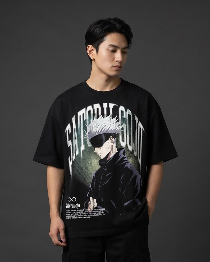 Satoru Gojo Jujutsu Kaisen JJK Oversize Tee in Black - Etsy Canada