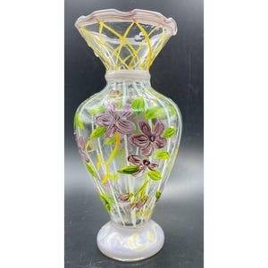 Tracey Porter Lavender and Purple Floral Vase 6.25&quot; Tall