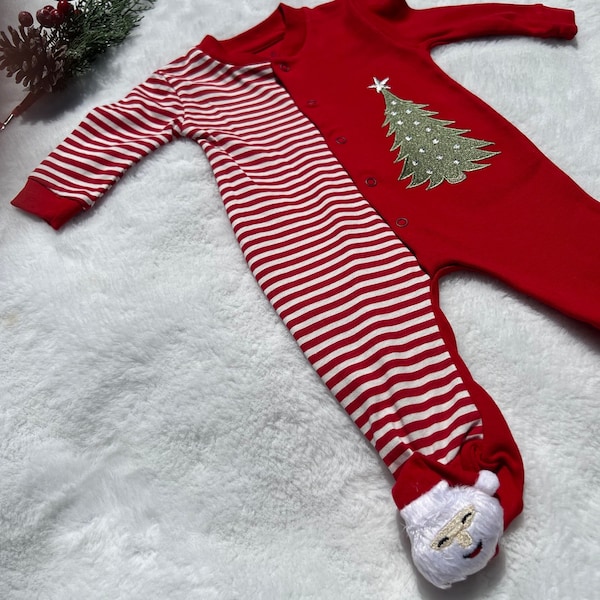 My first Christmas outfit boy or girl baby bodysuit - gift clothing for newborn - rattle socks unique holiday gift- baby holiday onesies