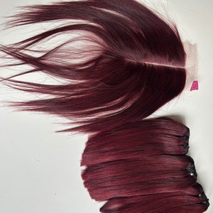 Wefted “8” inches Vietnamese bone straight hair