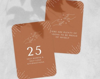 25 Self-Worth & Self-Love Affirmation Cards