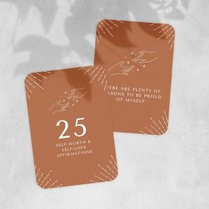 25 Self-Worth & Self-Love Affirmation Cards