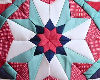 Plantilla de patchwork de estrellas, plantilla de estrellas para proyectos de costura, telas para acolchado