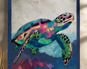 Meeresschildkröte, Quiltmuster, PDF, Meeresschildkröte, Meeresschildkröte, Meeresschildkröte, Meeresschildkröte