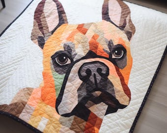 french bulldog quilt pattern ,French bulldog quilt sewing pattern ,patchwork french bulldog , french bulldog quilt ,quilt pattern pdf