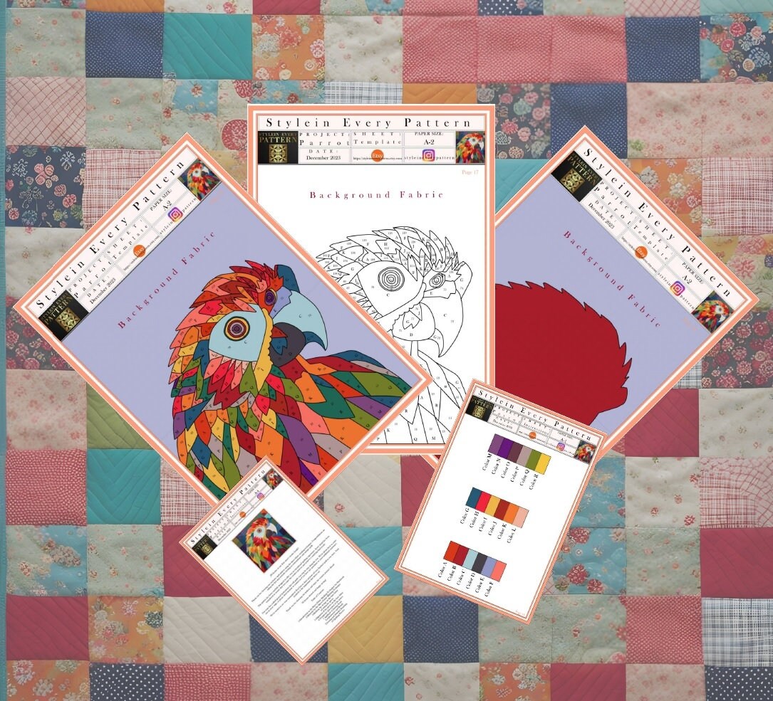 Patchwork Parrot Patchwork Parrot Pattern , Quilt Block Parrot , Parrot Quilt Pattern ...