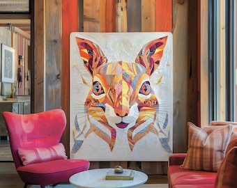 Squirrel quilt pattern ,Squirrel patchwork pattern ,Quilt pattern PDF ,digital quilt patterns ,quilt block ,quilt pattern digital download