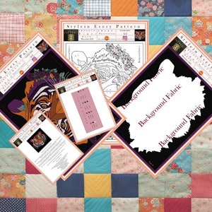 Tiger patchwork pattern , tiger patchwork quilt , quilt pattern pdf, tiger quilt ,tiger sewing , tiger quilt pattern , tiger block quilt image 2