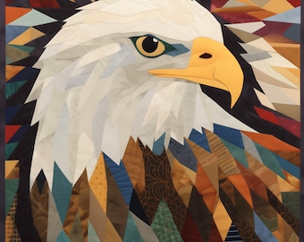 Eagle quilt , eagle quilt pattern , eagle patchwork pattern , eagle sewing pattern , animal quilt , animal patchwork , pdf quilt pattern