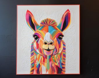 quilt pattern PDF ,Llama patchwork pattern ,animal sewing pattern ,animal quilt ,animal patchwork, llama quilt pattern ,quilt block pattern