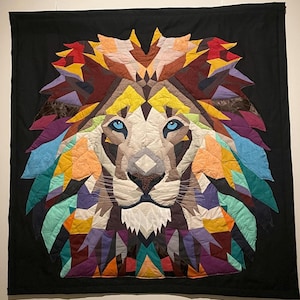 lion quilt pattern ,patchwork lion pattern ,quilt pattern pdf , quilt animal pattern ,lion quilt block , quilt sewing pattern pdf