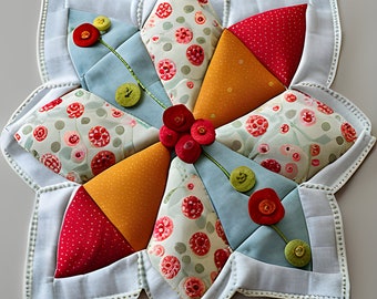 Patchwork Template , Flower Template for Sewing Projects