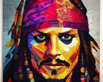 Patrón de colcha pirata, patrón de patchwork pirata, patrón de colcha en PDF, bloque de colcha pirata, patchwork pirata, colcha creativa, patrón de colcha con apliques