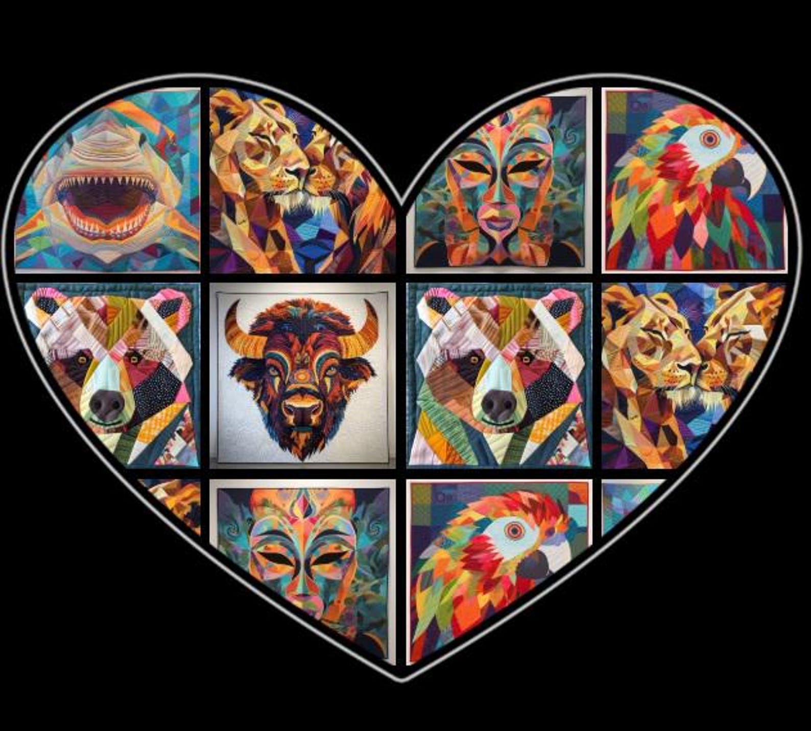 Patchwork Pattern Pack ,quilt Pattern Pdf ,quilt Kit ,animal Patchwork ...