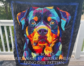rottweiler quilt pattern ,dog quilt pattern ,dog patchwork pattern ,rottweiler patchwork pattern ,quilt pattern pdf ,rottweiler quilt block