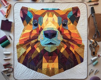Groundhog quilt pattern ,marmot Quilt Pattern ,Groundhog patchwork pattern ,marmot patchwork pattern ,Quilt pattern PDF,quilt block download