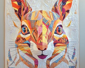 Squirrel quilt pattern ,Squirrel patchwork pattern ,Quilt pattern PDF ,digital quilt patterns ,quilt block ,quilt pattern digital download