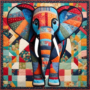 Patchwork elephant pattern ,elephant quilt pattern ,quilt pattern pdf ,quilt animal ,elephant quilt sewing pattern ,quilt sewing pattern pdf