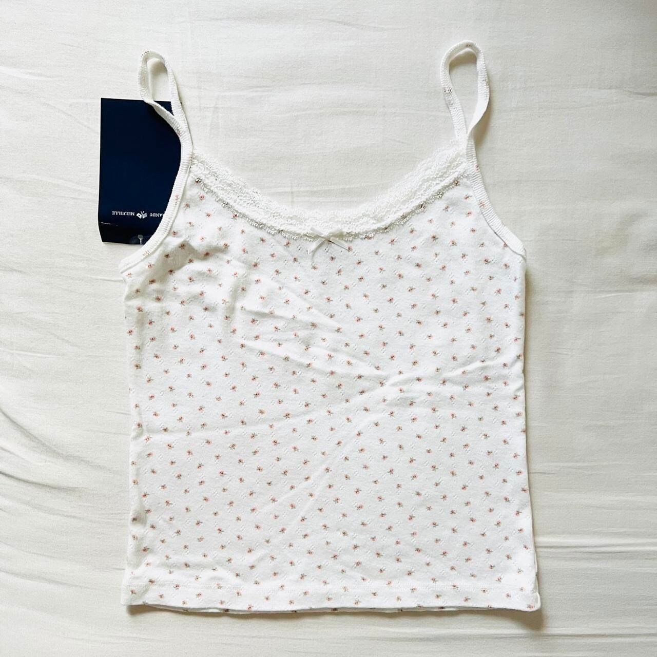 BNWT Brandy Melville/john Galt White Lace Green and Red Floral Skylar Bow  Tank 17 X 12 - Etsy