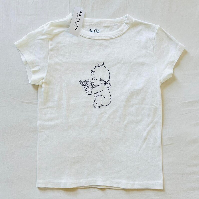 BNWT Brandy Melville/john Galt Angel Baby Cherub Bird Graphic Etsy