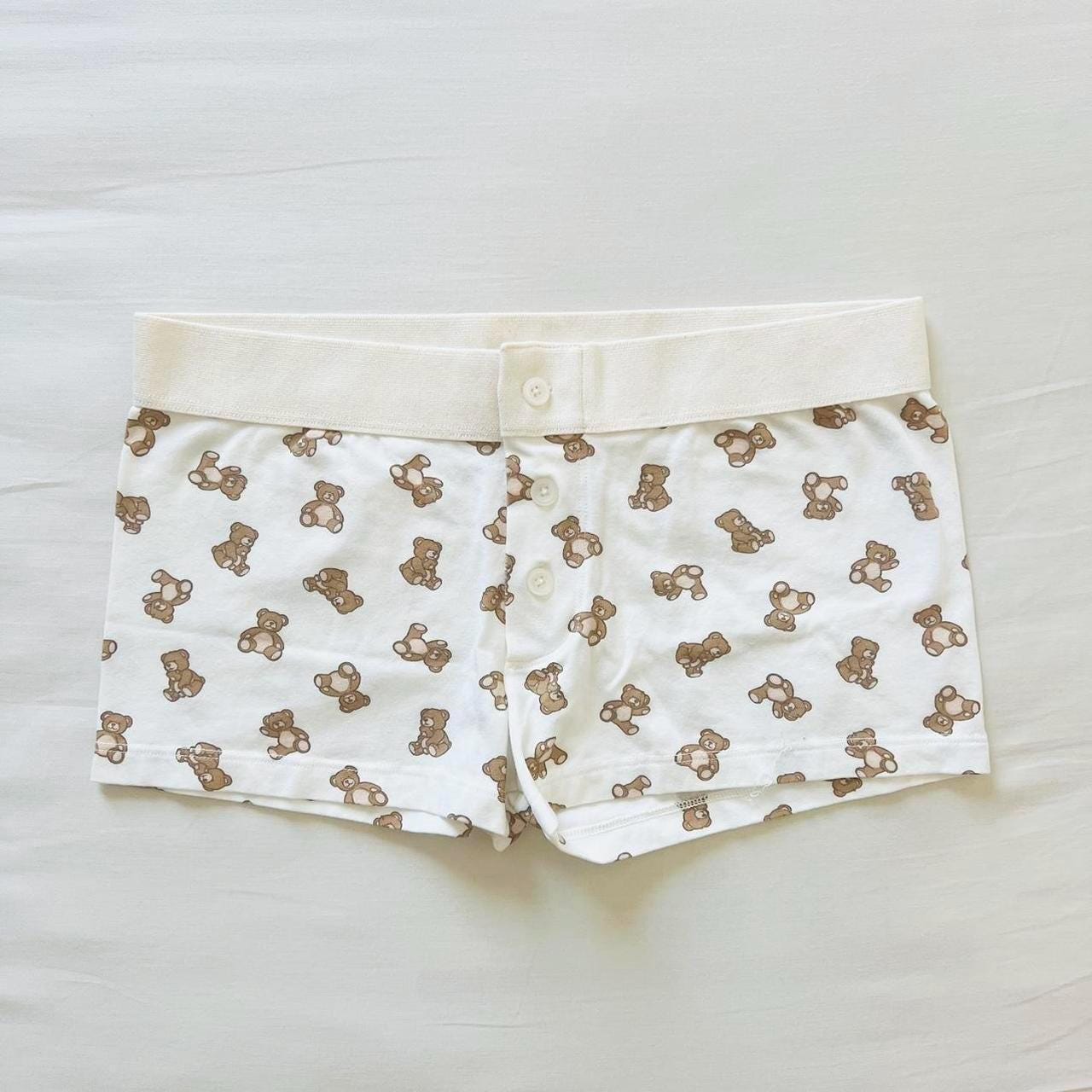 BNWT Brandy Melville/John Galt Mommy Bear hugging baby Teddy Bear Boy Shorts/Underwear