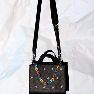 Rainbow Star Heart Shape Purse Chain Keychain Y2K Bag Charm