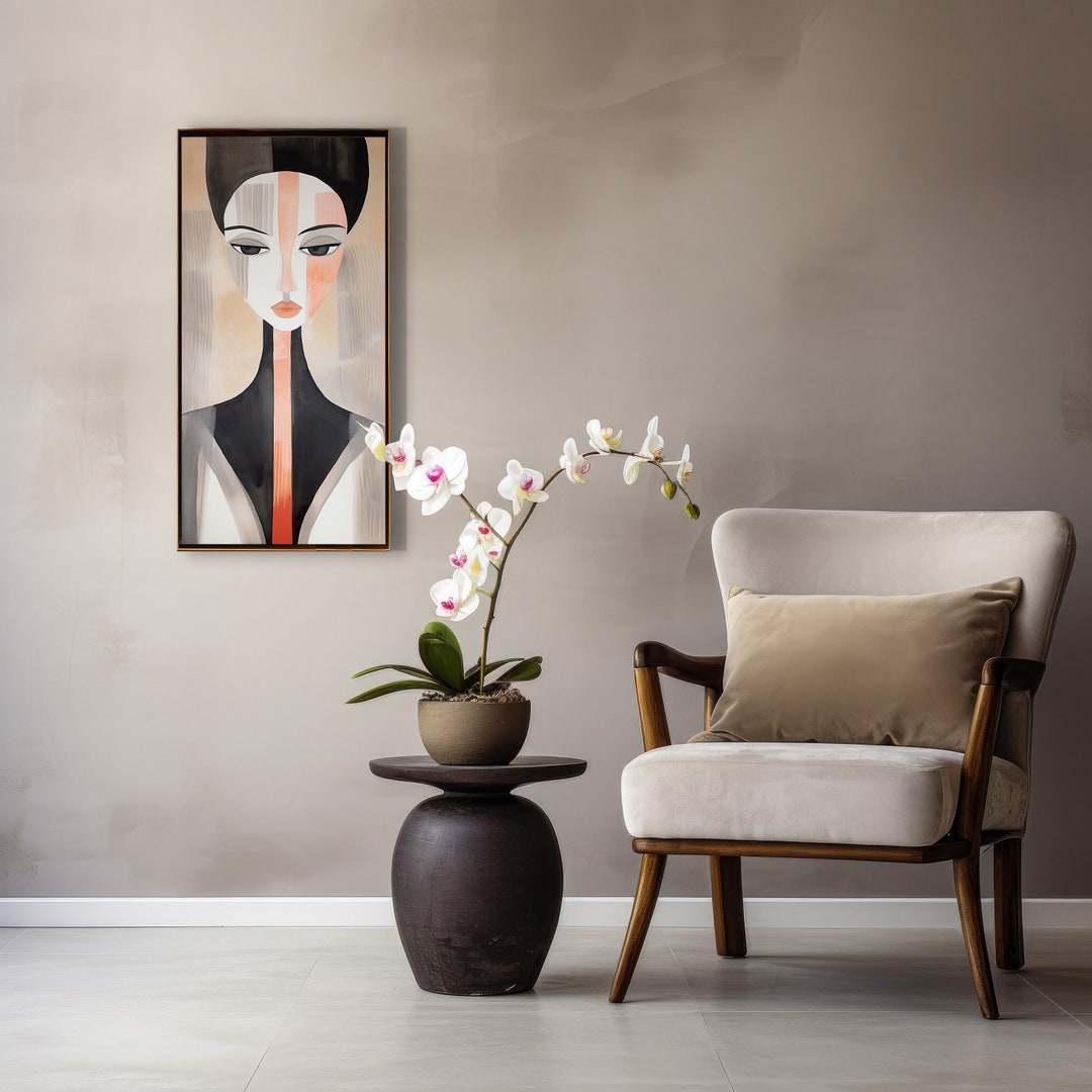 Picasso Style Female Face With a Subtle Cubism Esq Vibe. Harlequin ...