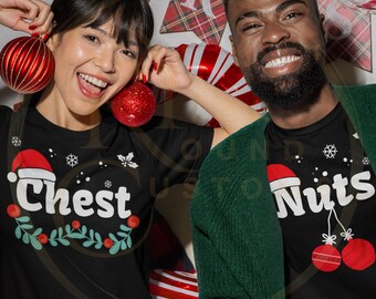 Castagne noci Coppie divertenti Maglioni di Natale Regalo per fidanzato Fidanzata Regalo di Natale Marito Moglie Maglione di Natale brutto Festa Sgangherata