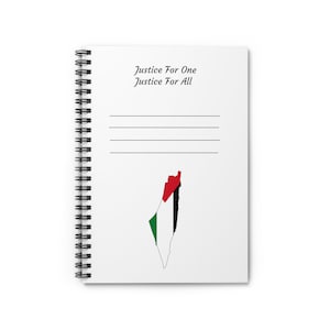 Palestine Spiral Notebook - Ruled Line, Palestine Journal, Justice For Palestine Notebook