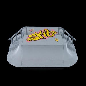 Quarter Pipe Funbox – 3D Printed Fingerboard Skate Park | Mini Fingerboard Ramp | Tech Deck Obstacle