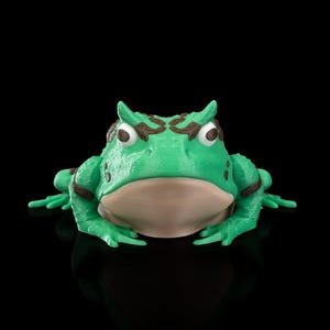 Harold the Horned Frog – 3D Printed Articulated Frog Toy – Poseable Chubby Fidget Pet – Cute Gift for Frog Lovers & Collectors