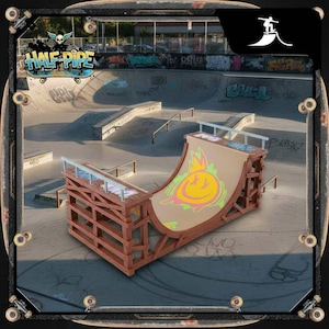 Half-Pipe – 3D Printed Fingerboard Skate Park | Mini Fingerboard Ramp | Tech Deck Halfpipe