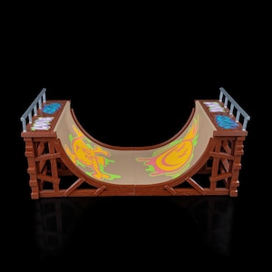 Half-Pipe – 3D Printed Fingerboard Skate Park | Mini Fingerboard Ramp | Tech Deck Halfpipe
