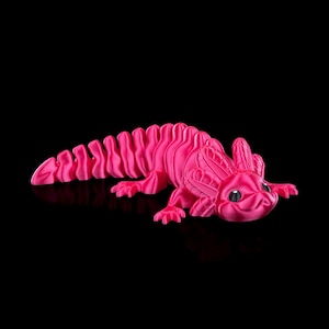 ArticuLotl – 3D Printed Articulated Axolotl Toy – Poseable Cute Fidget Pet – Kawaii Desk Buddy – Gift for Axolotl Lovers