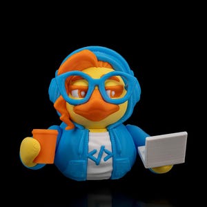 Code Quacker  |  3D Printed Programmer Rubber Duck –  | Tech Duck | Fun Desk Toy & Gift