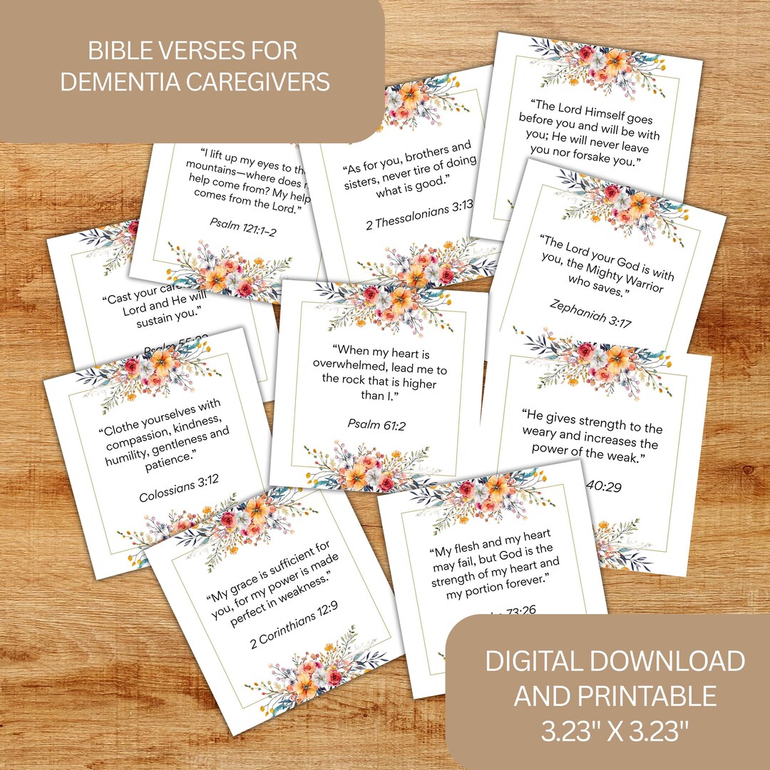 Bible Verses for Dementia Caregivers Printable | 30 Christian ...