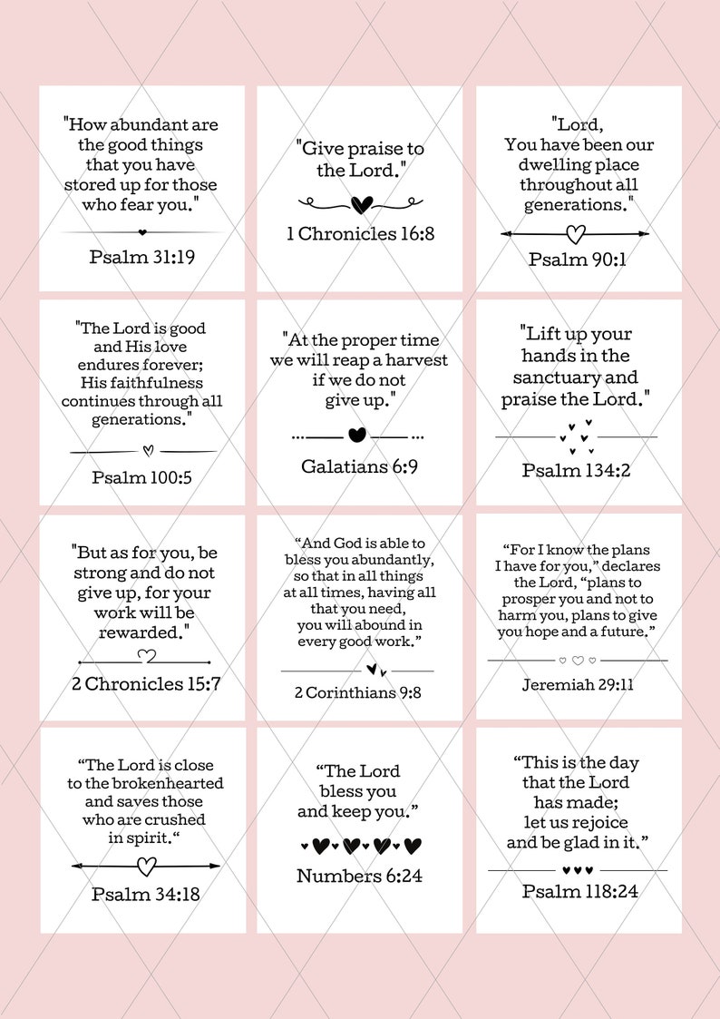 36 Printable Encouraging Bible Verse Cards, Printable Verse, Scripture ...
