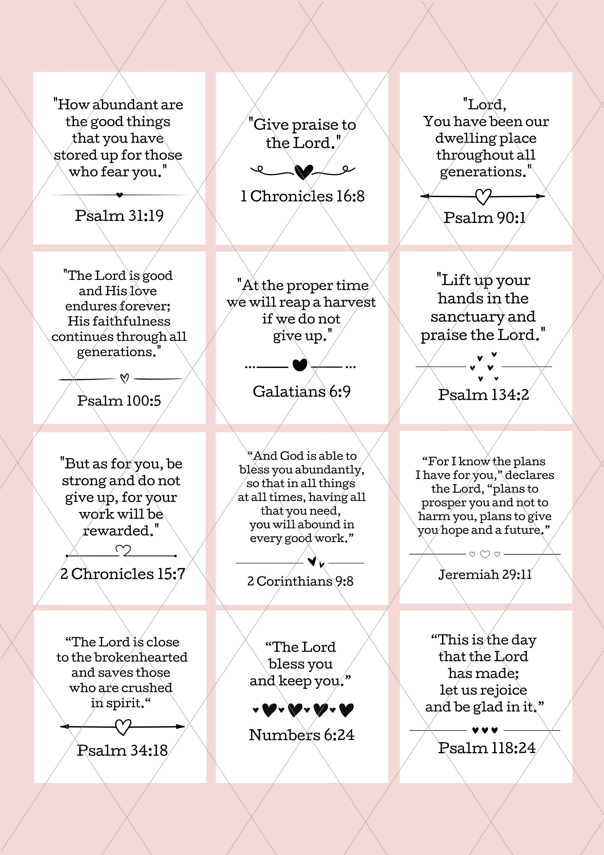 36 Printable Encouraging Bible Verse Cards, Printable Verse, Scripture ...
