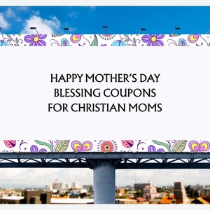 30 cupons de bênçãos para o Dia das Mães baseados na fé para mães cristãs, Feliz Dia das Mães, Download instantâneo de versículos bíblicos, Jogo para a família