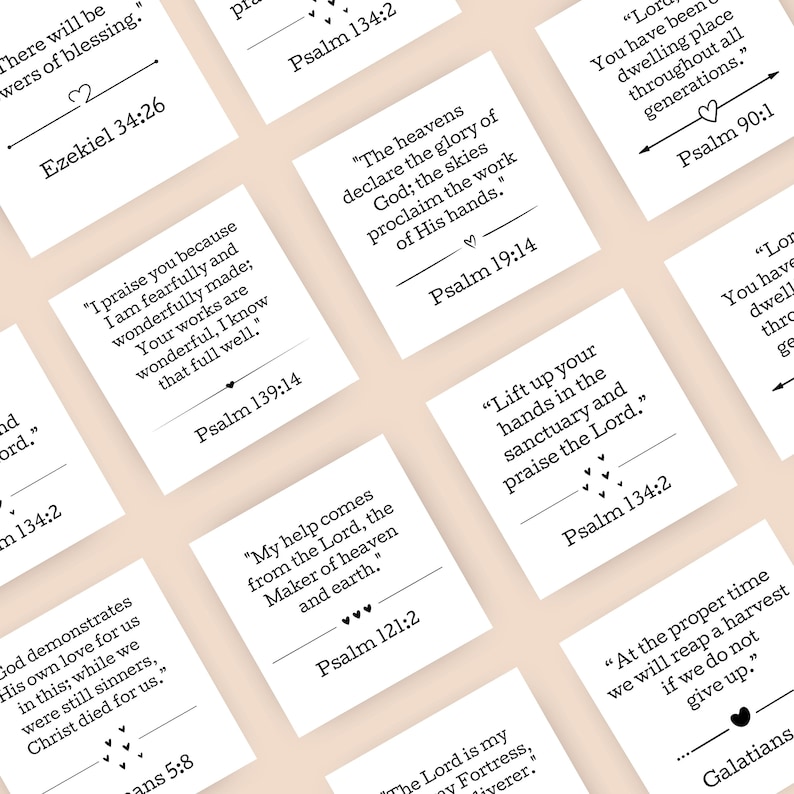 36 Printable Encouraging Bible Verse Cards, Printable Verse, Scripture ...