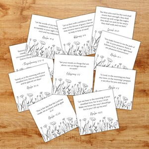 Manhãs Cheias de Fé: 30 Cartões de Versículos Bíblicos para Imprimir para Devocionais Diários, Escrituras para Mulheres Cristãs - Rotina Matinal, Download Instantâneo